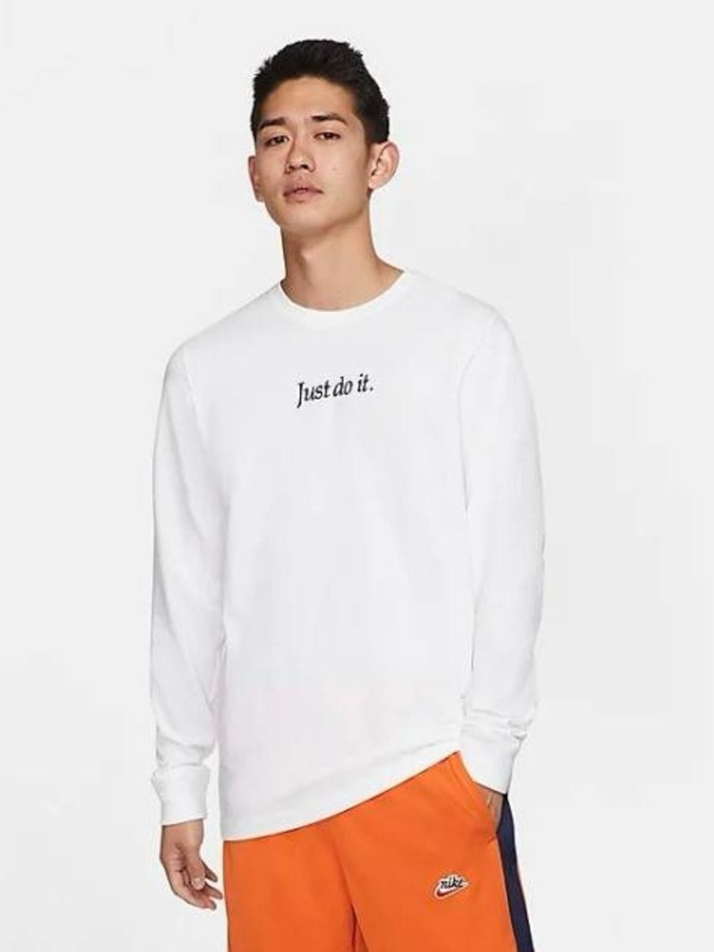 Nike Men's NSW Long Sleeve White T-shirt